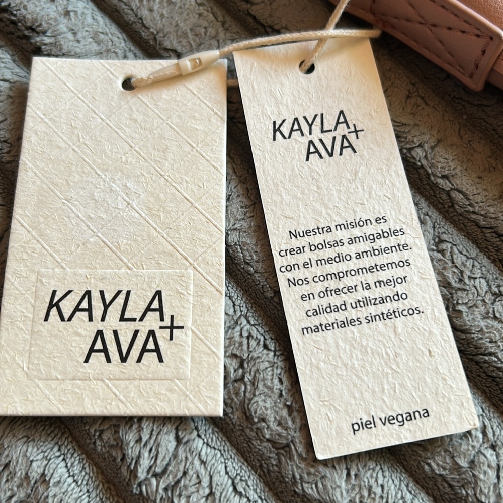 Kayla + Ava Chic Blush Pink Bucket Bag Shoulder Bag Tote Crossbody Vegan Leather - Picture 9 of 13
